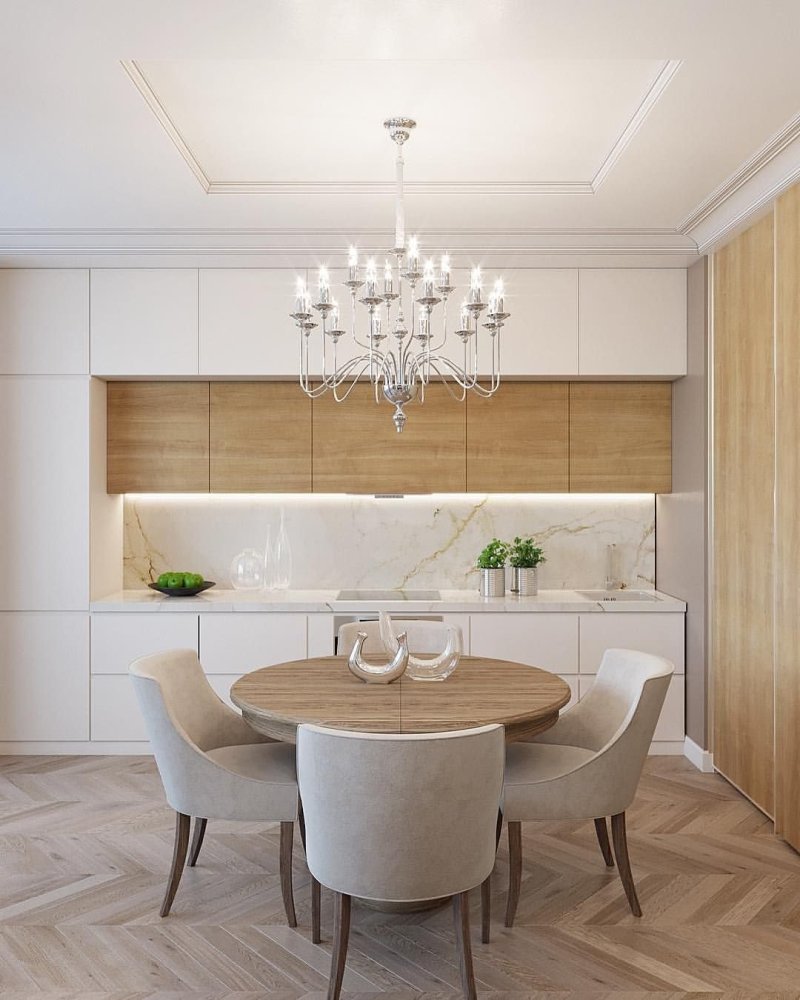 Kitchen interior in light colors