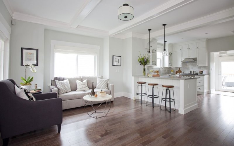 Kitchen Living room in the Scandinavian style