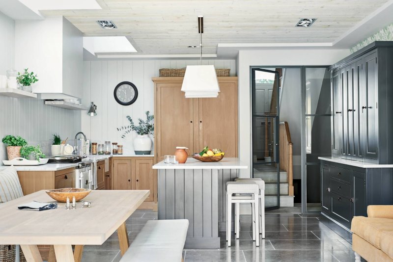 Living room kitchen design in Townhouse