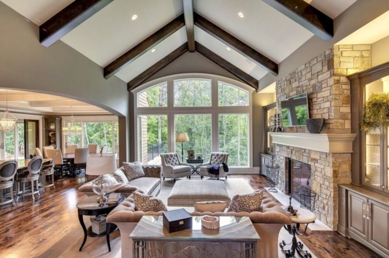 Kitchen living room in a country house