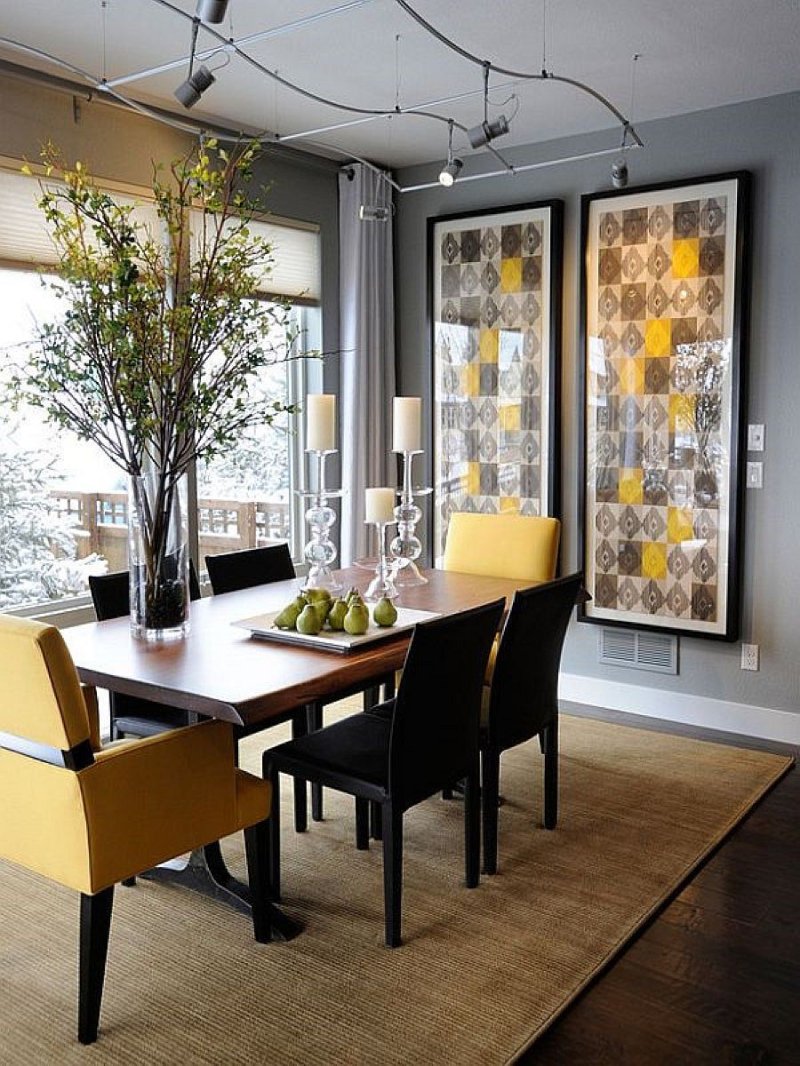 The interior of the dining area in the kitchen