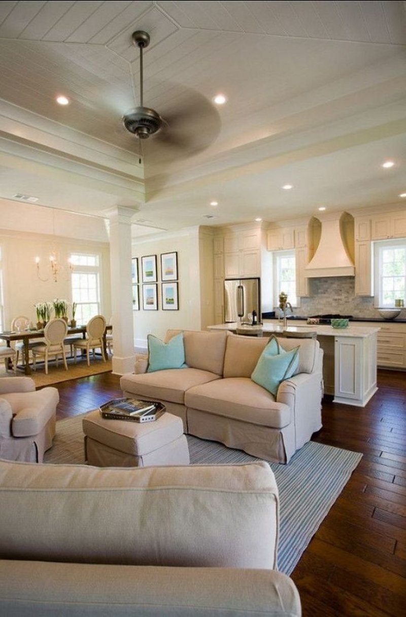 Kitchen living room in a country house