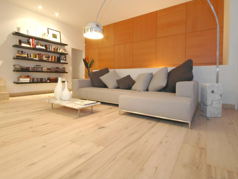 Parquet in the interior of the living room