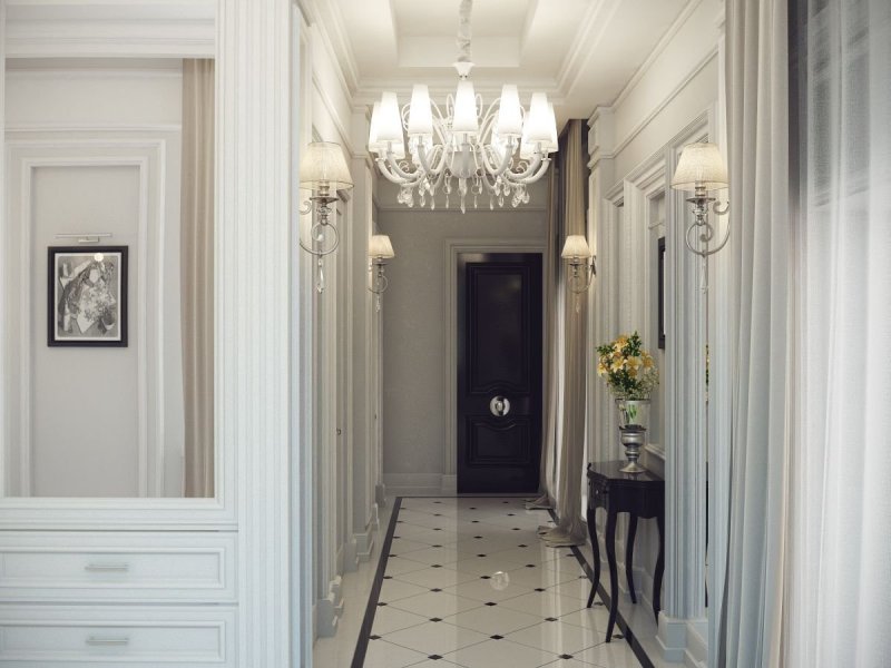 Hallway in the style of neoclassic