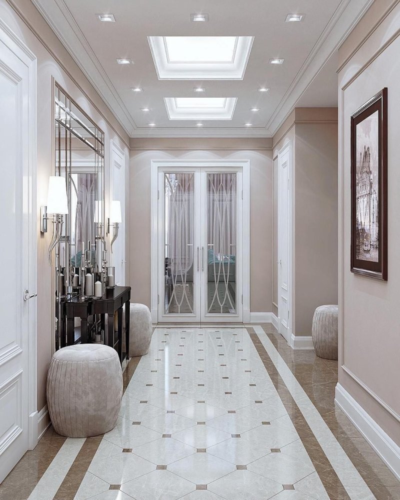 Hallway in the style of neoclassic