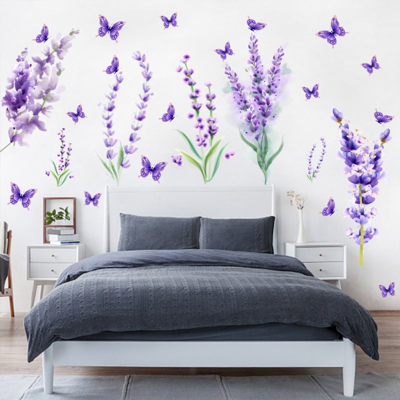 Lavender stickers on the wall