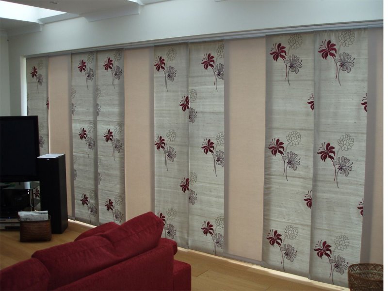 Japanese curtain in the interior