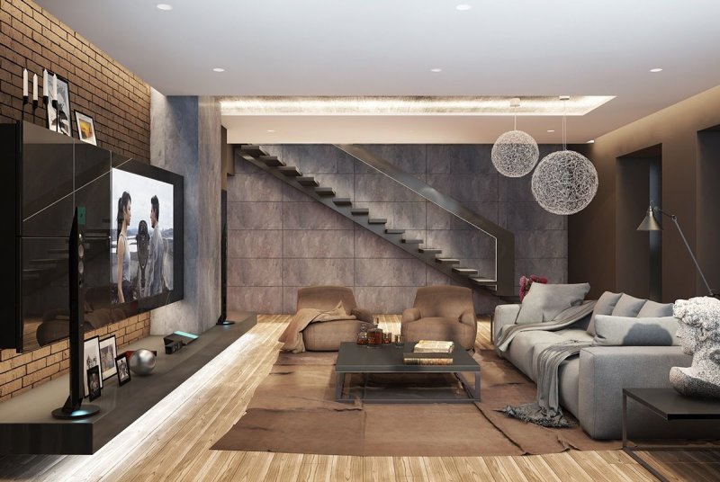 Stylish interior of the living room