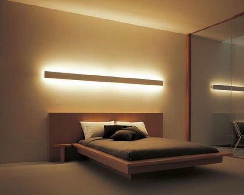 Wall lamps in the bedroom