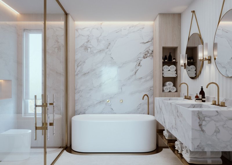 Bathroom for marble design