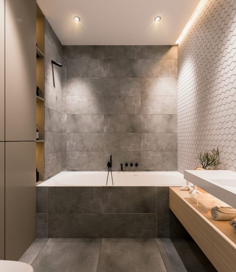 Bathroom in a modern design design