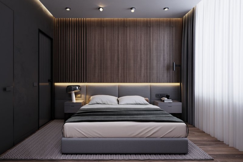 The interior of the bedrooms in a modern style