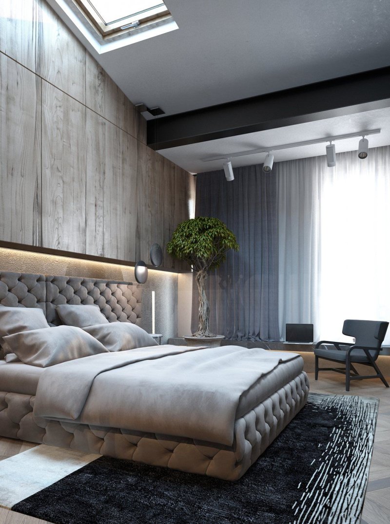 The interior of the bedrooms in a modern style