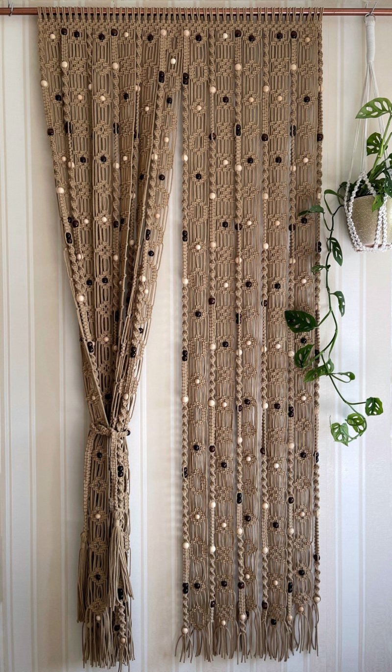 Macrame curtain