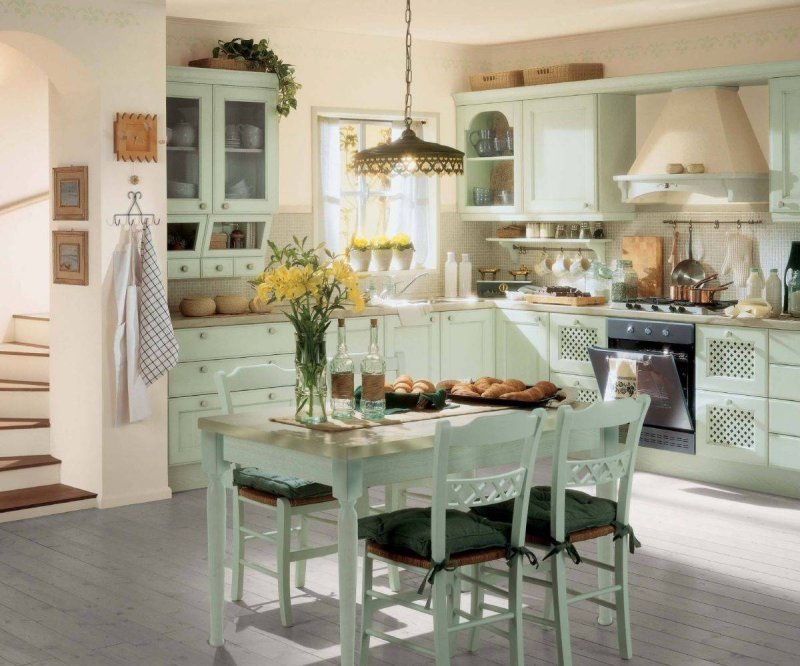 Provence style in the interior of the kitchen