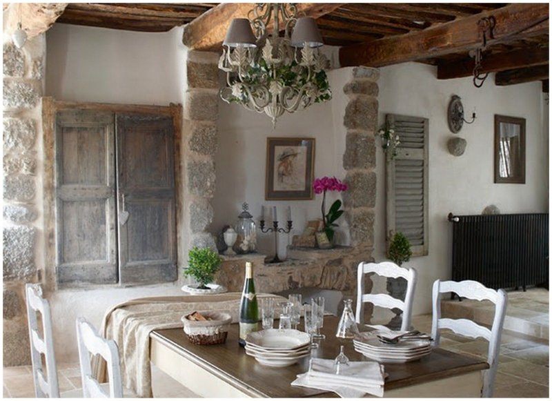 Provence style in the interior of a country house