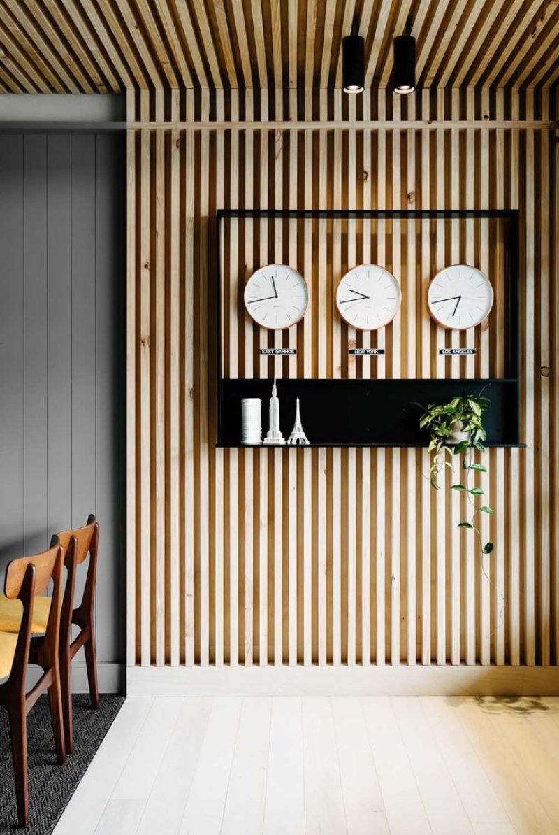 Wooden decor on the wall