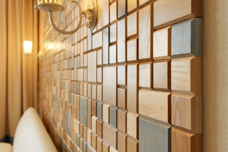 Decorative panels for a wall of wood