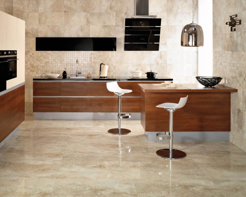 Porcelain stoneware in the kitchen