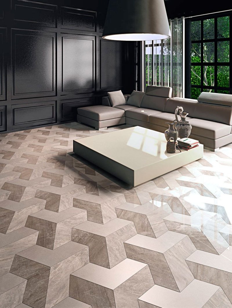 Beautiful floor from porcelain