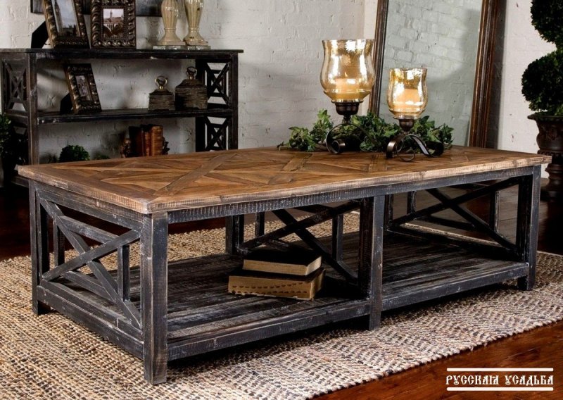 Coffee table in the style of rustic