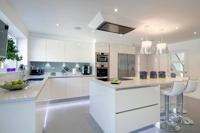 White kitchen in a modern style