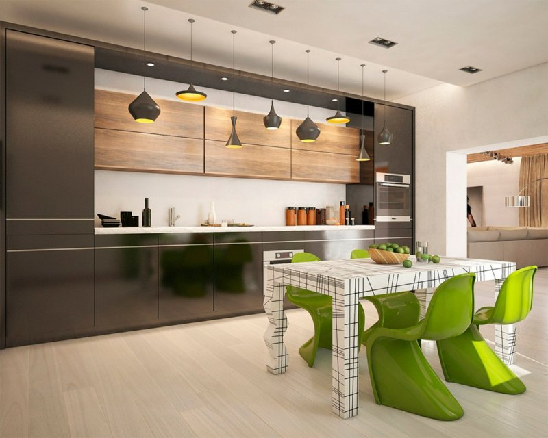 Kitchen interior design in a modern style