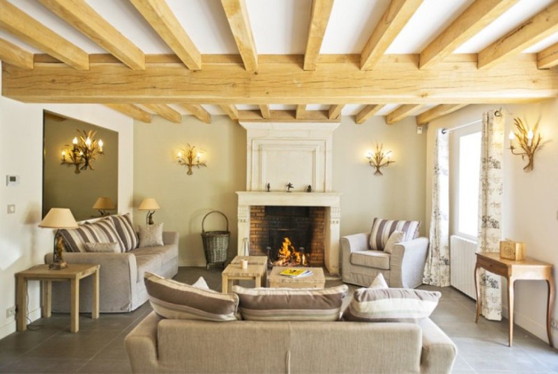 Living room in Provence style in a country house