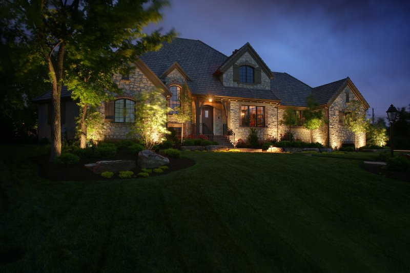 External lighting of a private house