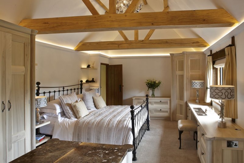 Bedroom interior in a country house