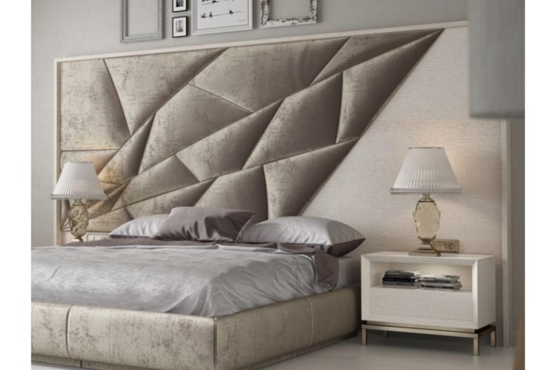 Soft wall panels in the bedroom