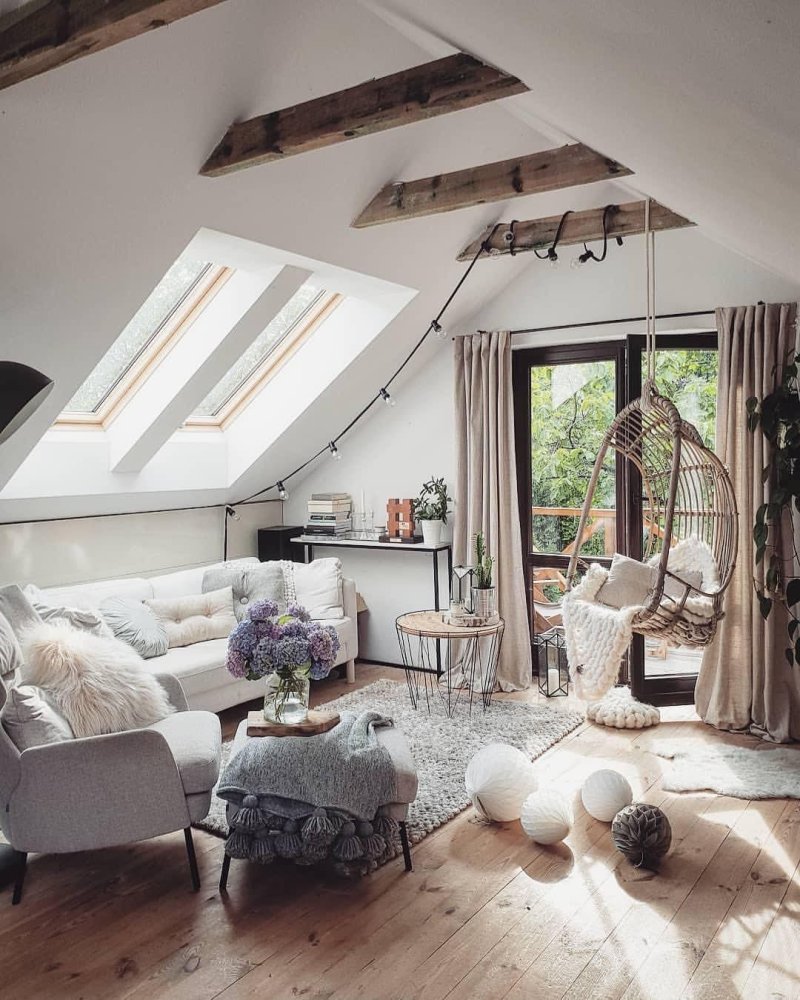 Attic design in a private house