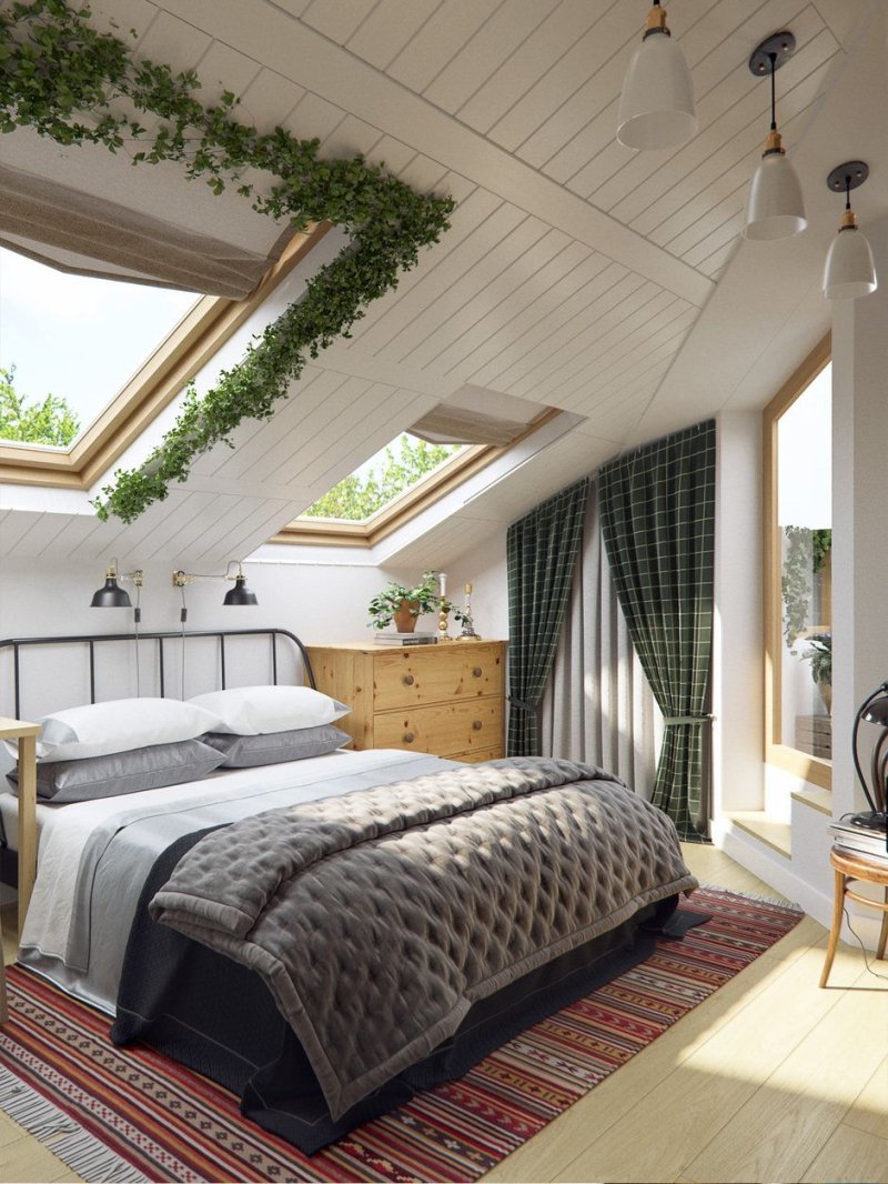 Bedroom interior in a country house