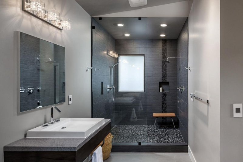 Stylish bathrooms with shower