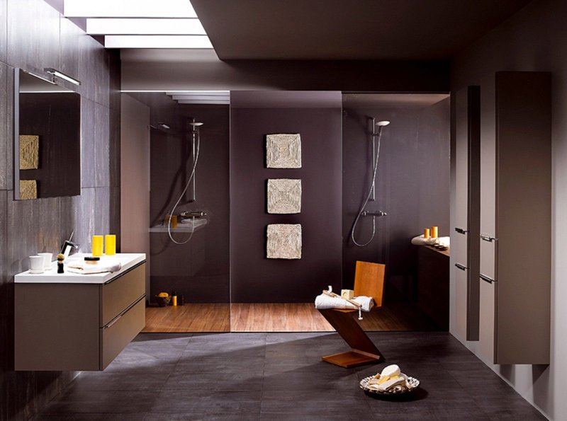 The interior of the bathroom in a modern style