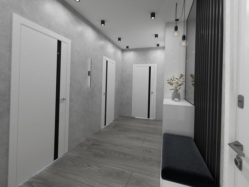 Design of the hallway in an apartment in a modern style