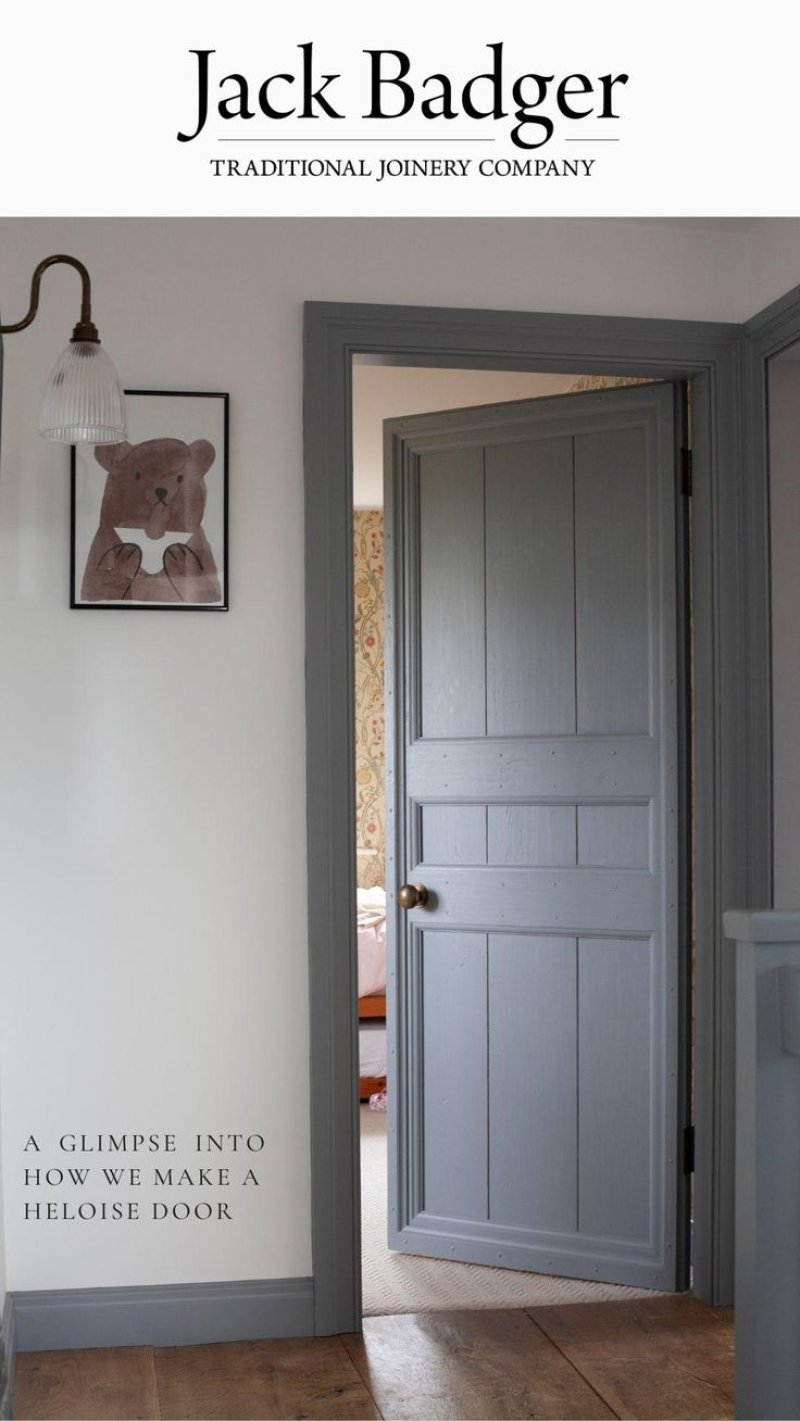 Gray door in the interior