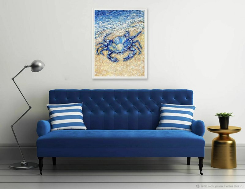 Blue picture in the interior