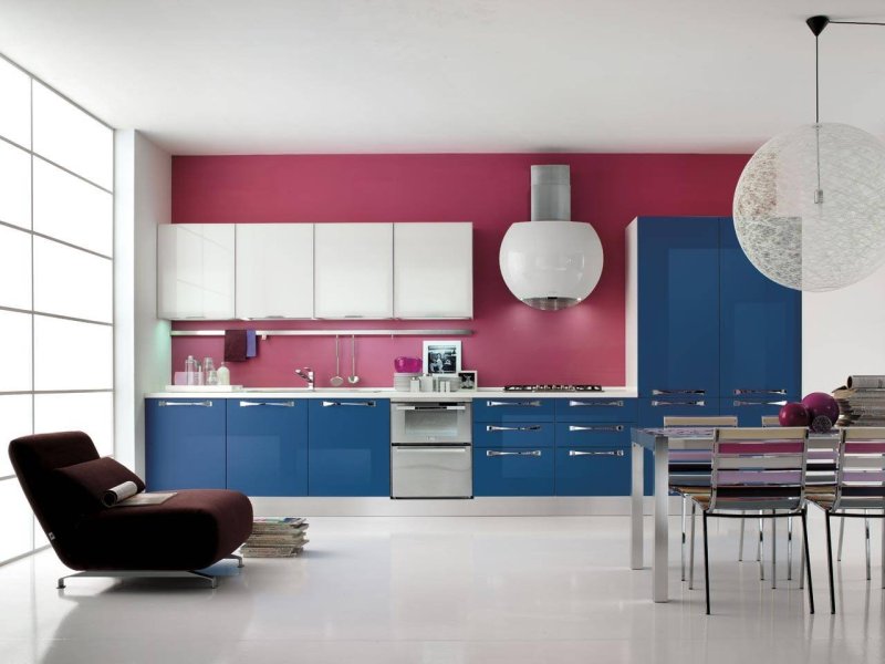 Combination of colors in the interior of the kitchen