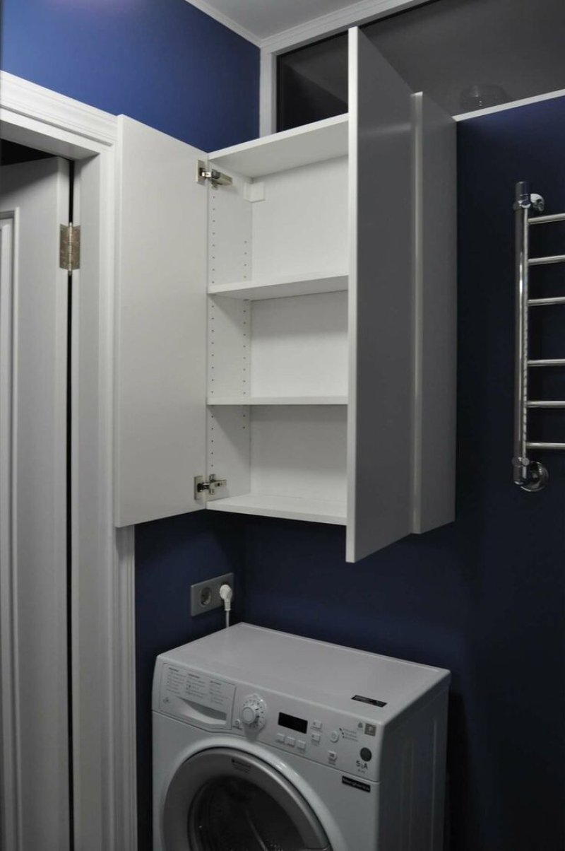 Built -in cabinet in the bathroom