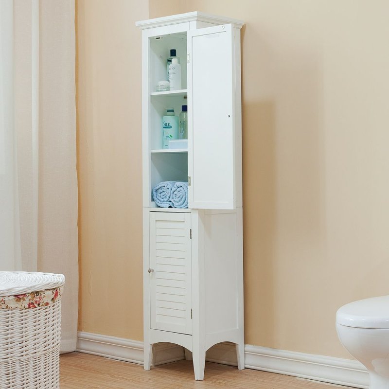 Cabinet in the bathroom floor