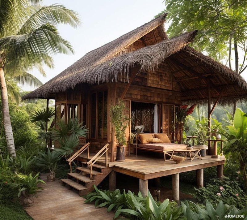 Bamboo house