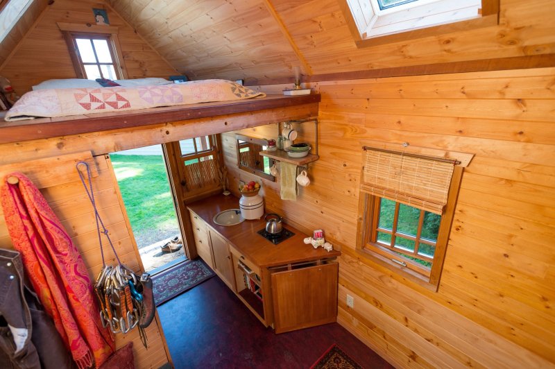 The interior of a little summer house