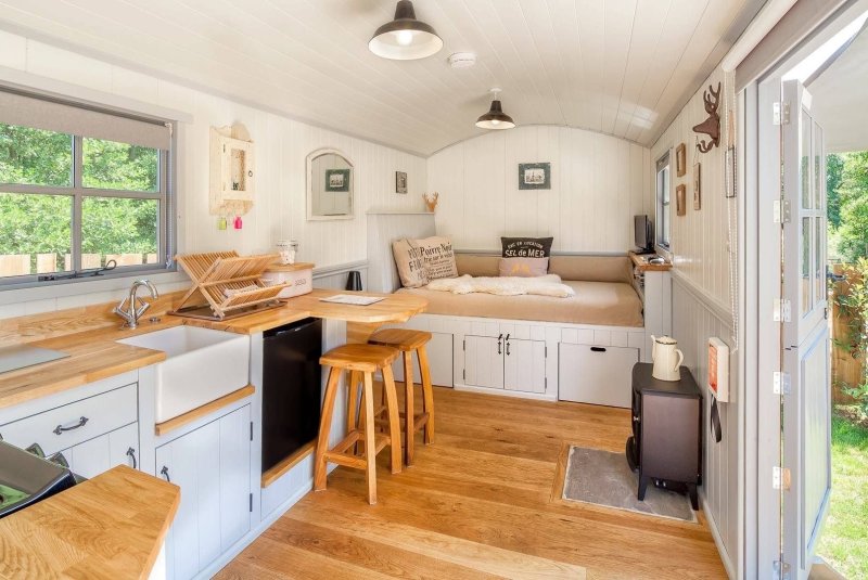 Kitchen in the cabinet interior