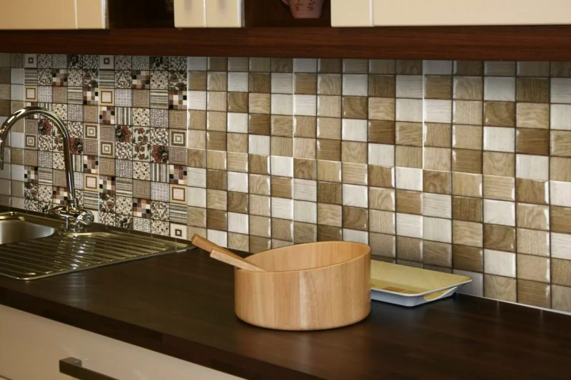 Mosaic tile for kitchen on apron