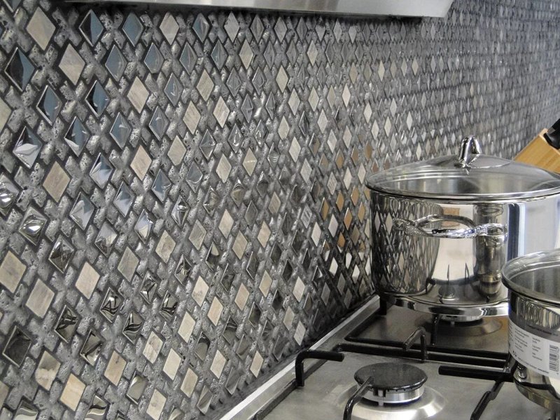 Mosaic tile for kitchen on apron