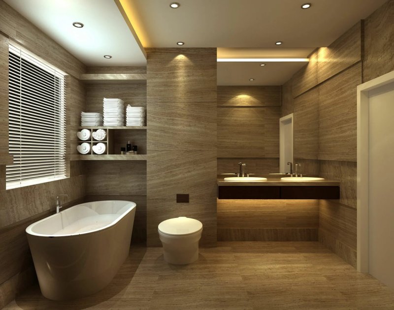 The interior of the bathroom in a modern style