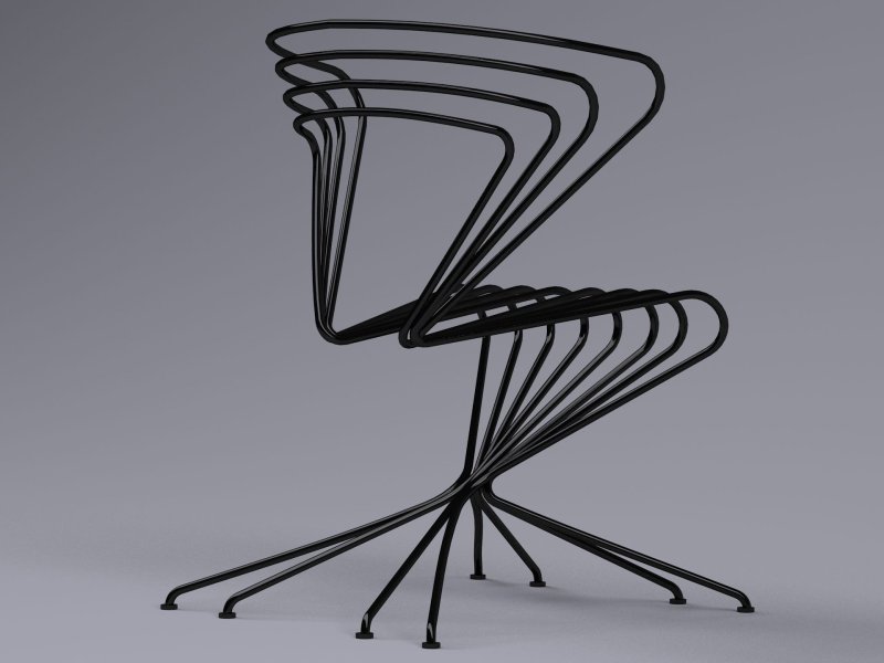 Designer metal chairs