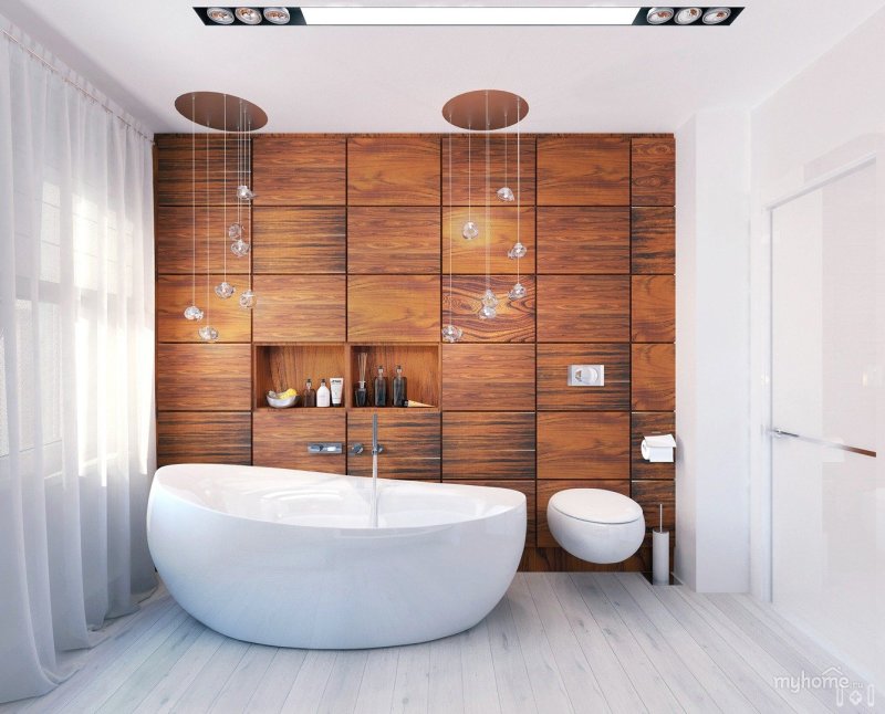 Bathroom design for wood