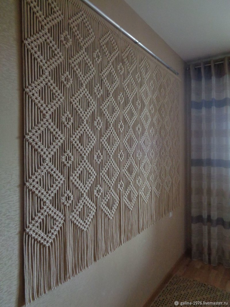 Macrame panel in the interior